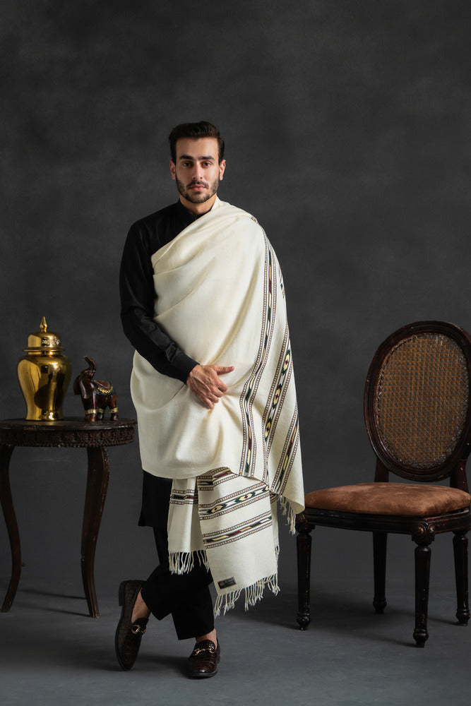 Royal Himalayan Border Shawl